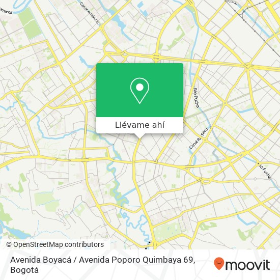 Mapa de Avenida Boyacá / Avenida Poporo Quimbaya 69
