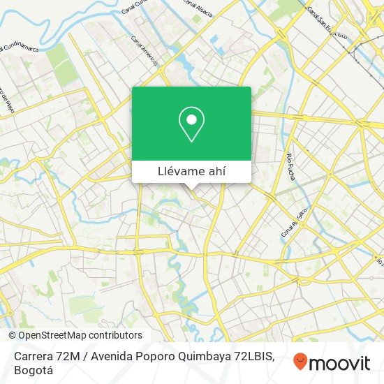 Mapa de Carrera 72M / Avenida Poporo Quimbaya 72LBIS
