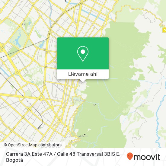 Mapa de Carrera 3A Este 47A / Calle 48 Transversal 3BIS E