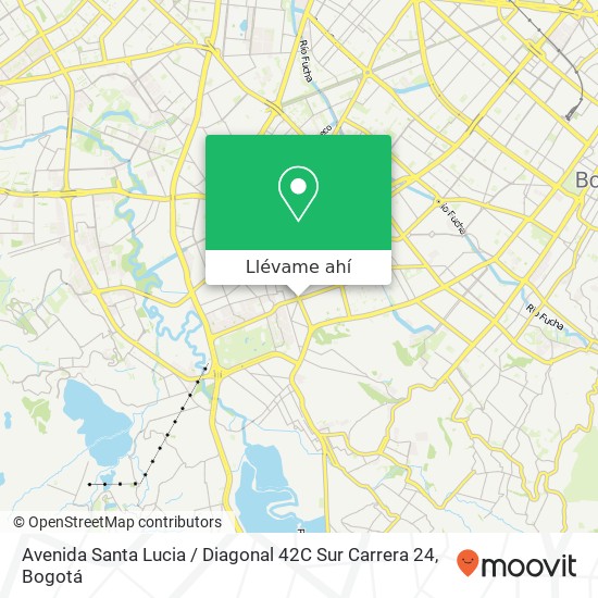 Mapa de Avenida Santa Lucia / Diagonal 42C Sur Carrera 24