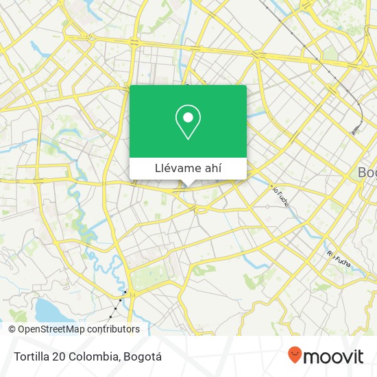 Mapa de Tortilla 20 Colombia