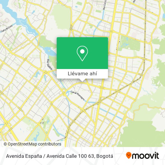 Mapa de Avenida España / Avenida Calle 100 63