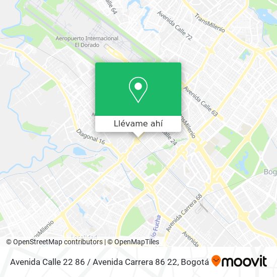 Mapa de Avenida Calle 22 86 / Avenida Carrera 86 22