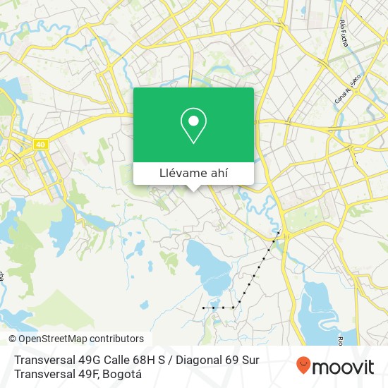 Mapa de Transversal 49G Calle 68H S / Diagonal 69 Sur Transversal 49F