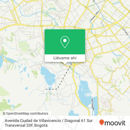 Mapa de Avenida Ciudad de Villavicencio / Diagonal 61 Sur Transversal 20F