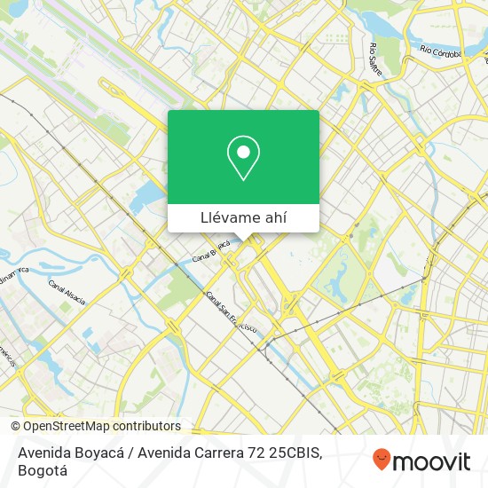 Mapa de Avenida Boyacá / Avenida Carrera 72 25CBIS