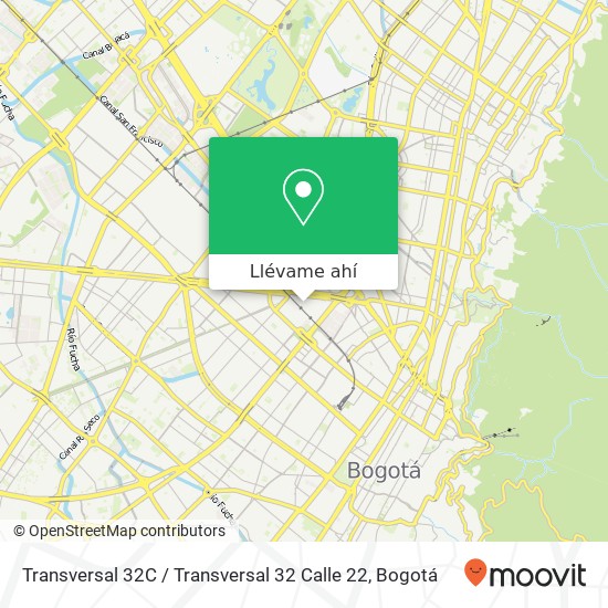 Mapa de Transversal 32C / Transversal 32 Calle 22