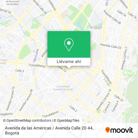 Mapa de Avenida de las Américas / Avenida Calle 20 44