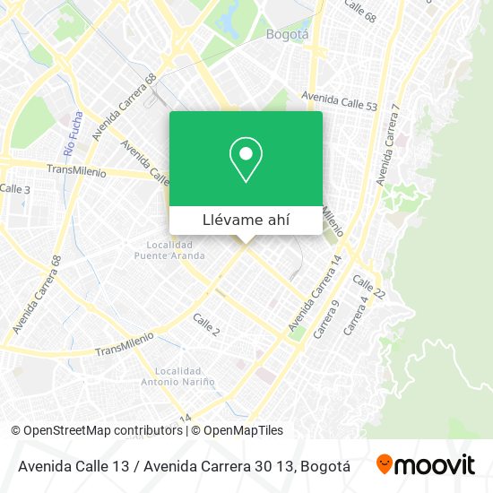 Mapa de Avenida Calle 13 / Avenida Carrera 30 13