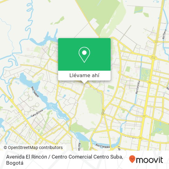 Mapa de Avenida El Rincón / Centro Comercial Centro Suba