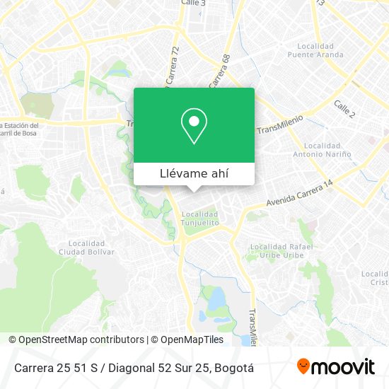 Mapa de Carrera 25 51 S / Diagonal 52 Sur 25