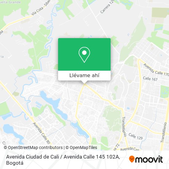 Mapa de Avenida Ciudad de Cali / Avenida Calle 145 102A