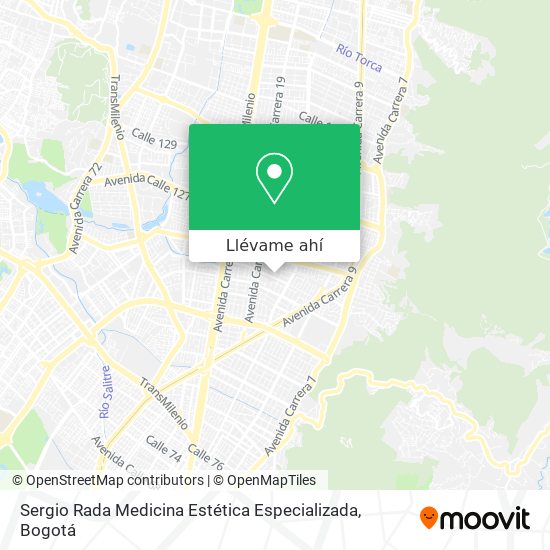 Mapa de Sergio Rada Medicina Estética Especializada