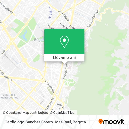 Mapa de Cardiologo-Sanchez Forero Jose Raul