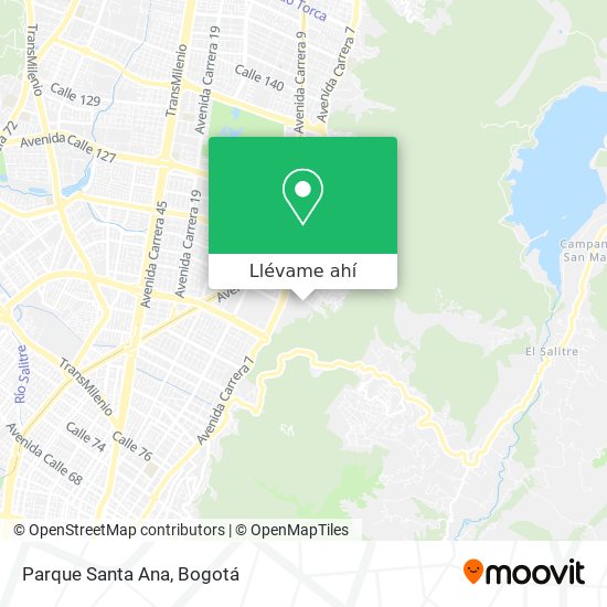 Mapa de Parque Santa Ana