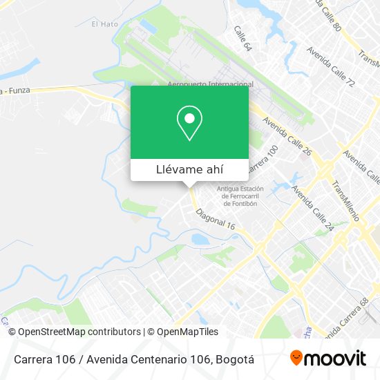 Mapa de Carrera 106 / Avenida Centenario 106