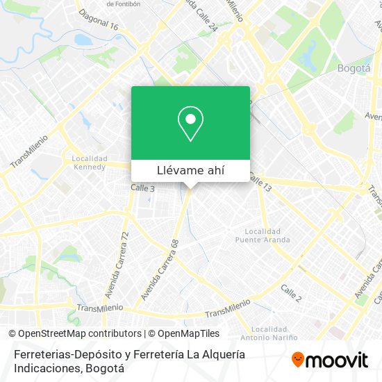 Mapa de Ferreterias-Depósito y Ferretería La Alquería Indicaciones