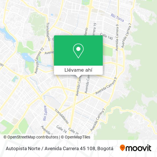 Cómo llegar a Autopista Norte / Avenida Carrera 45 108 en Suba en SITP o Transmilenio? Cómo llegar a Autopista Norte / Avenida Carrera 45 108 en Suba en SITP o Transmilenio?