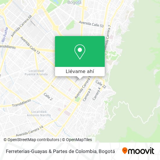Mapa de Ferreterias-Guayas & Partes de Colombia