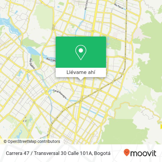 Mapa de Carrera 47 / Transversal 30 Calle 101A