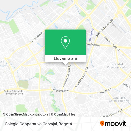 Mapa de Colegio Cooperativo Carvajal