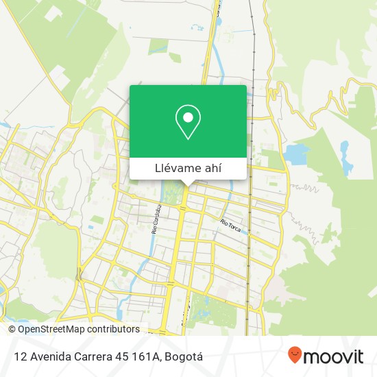 Mapa de 12 Avenida Carrera 45 161A