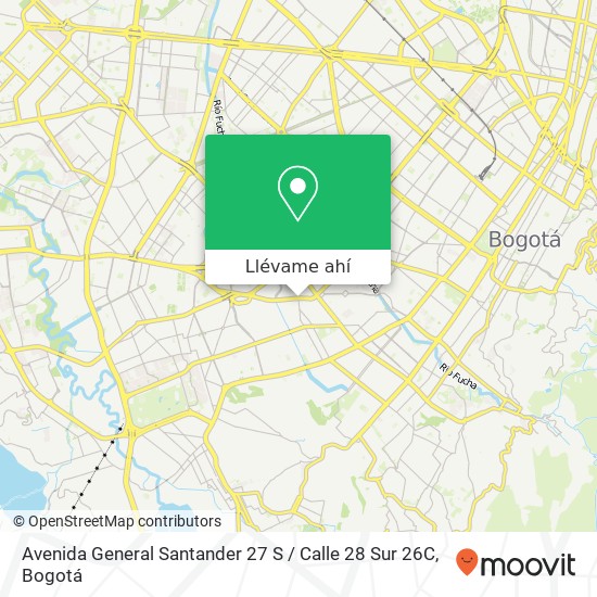 Mapa de Avenida General Santander 27 S / Calle 28 Sur 26C
