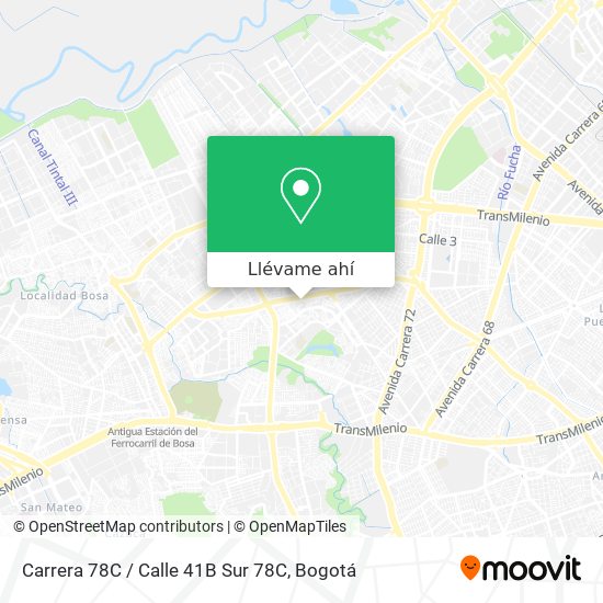 Mapa de Carrera 78C / Calle 41B Sur 78C