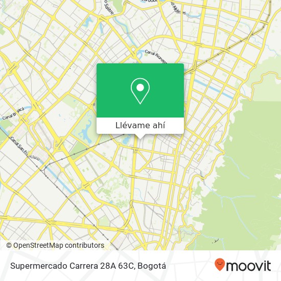 Mapa de Supermercado Carrera 28A 63C