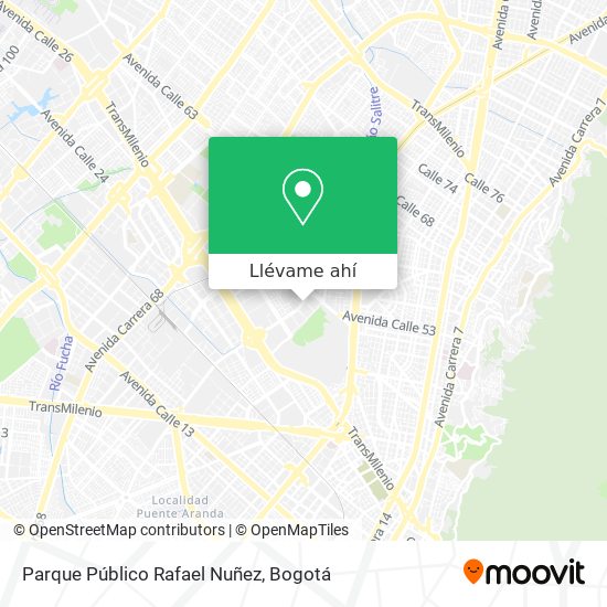 Mapa de Parque Público Rafael Nuñez