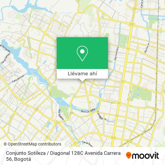 Mapa de Conjunto Sotileza / Diagonal 128C Avenida Carrera 56