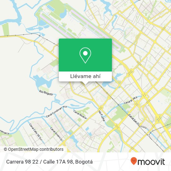 Mapa de Carrera 98 22 / Calle 17A 98