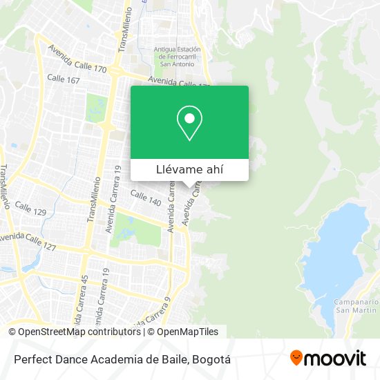 Mapa de Perfect Dance Academia de Baile