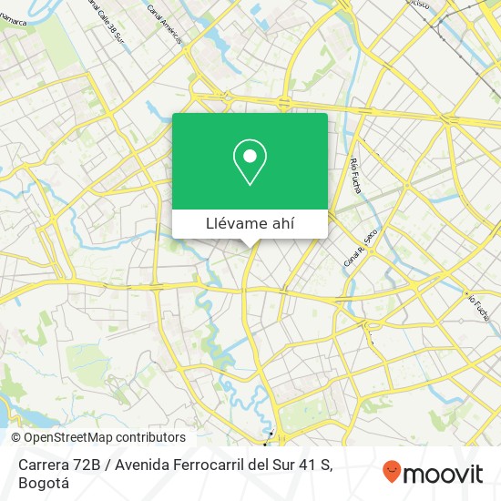 Mapa de Carrera 72B / Avenida Ferrocarril del Sur 41 S