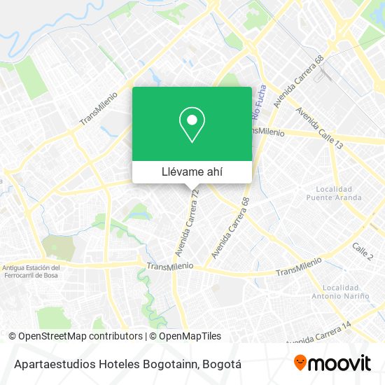 Mapa de Apartaestudios Hoteles Bogotainn