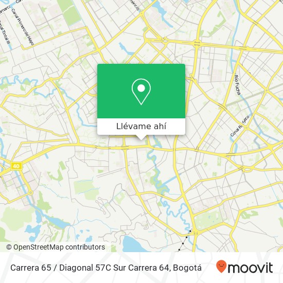 Mapa de Carrera 65 / Diagonal 57C Sur Carrera 64