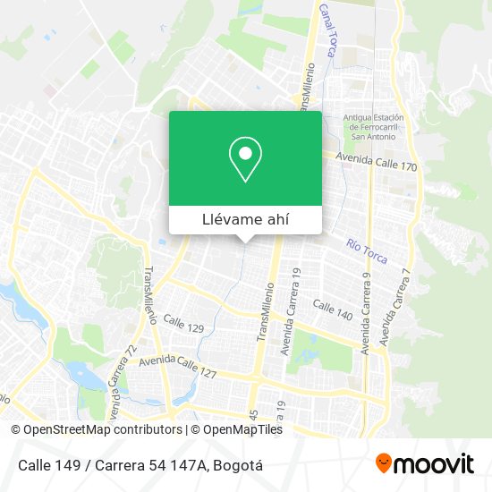 Mapa de Calle 149 / Carrera 54 147A