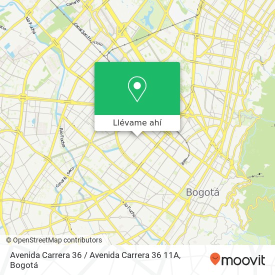 Mapa de Avenida Carrera 36 / Avenida Carrera 36 11A