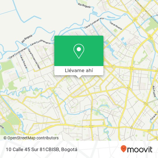 Mapa de 10 Calle 45 Sur 81CBISB