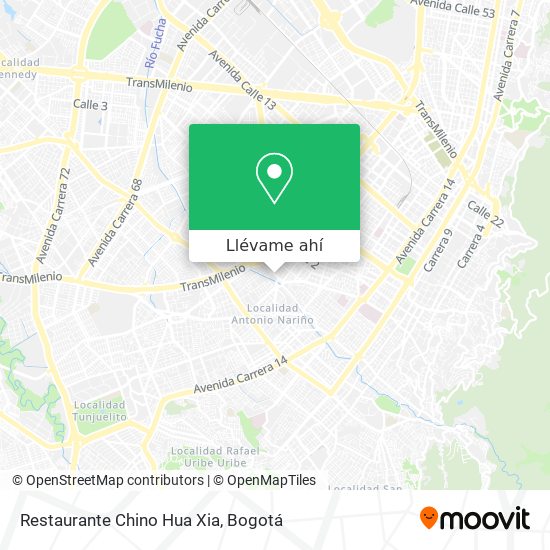 Mapa de Restaurante Chino Hua Xia