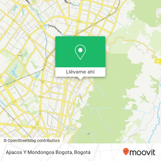 Mapa de Ajiacos Y Mondongos Bogota