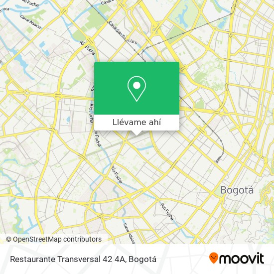 Mapa de Restaurante Transversal 42 4A