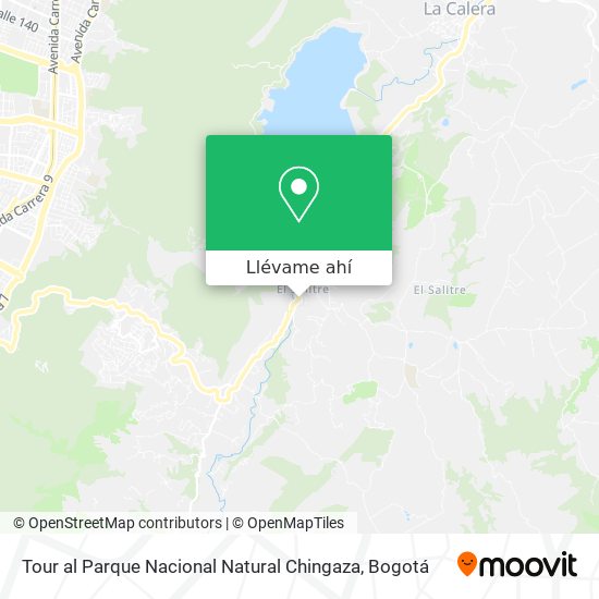 Mapa de Tour al Parque Nacional Natural Chingaza