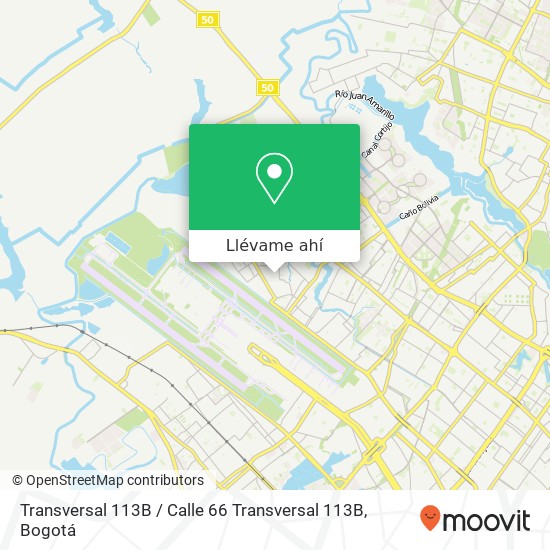 Mapa de Transversal 113B / Calle 66 Transversal 113B