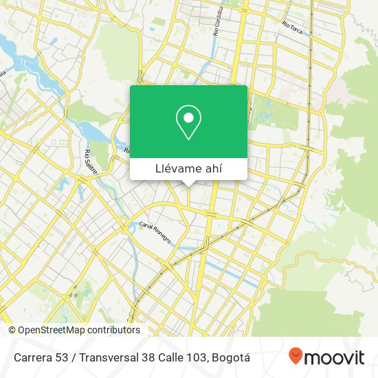 Mapa de Carrera 53 / Transversal 38 Calle 103