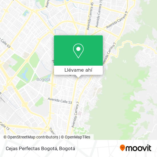 Mapa de Cejas Perfectas Bogotá