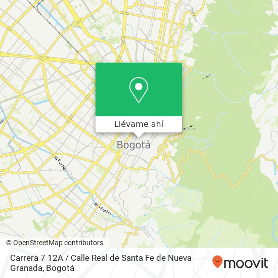 Mapa de Carrera 7 12A / Calle Real de Santa Fe de Nueva Granada