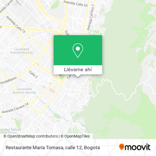 Mapa de Restaurante María Tomasa, calle 12