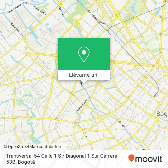 Mapa de Transversal 54 Calle 1 S / Diagonal 1 Sur Carrera 53B