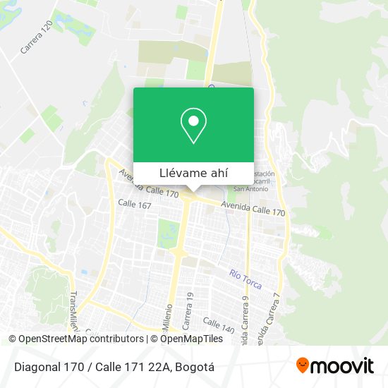 Mapa de Diagonal 170 / Calle 171 22A